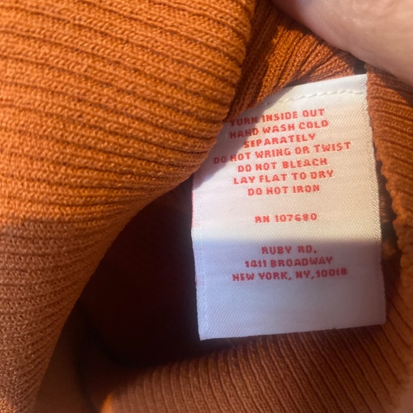 PRETTY RUBY RD TANK TOP WITH BEADS AND RHINESTONES BURNT ORANGE XL - Picture 4 of 4